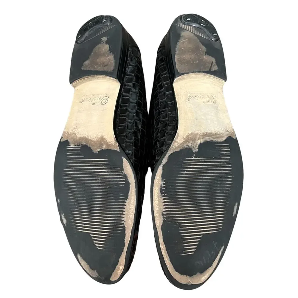 Trotters Womens Liz Slip-On Loafer Size 9.5 N Black Leather Basket Weave Career